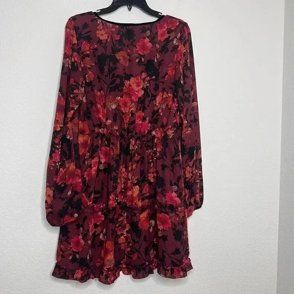 Max + Ash | Floral Balloon Sleeve Dress | Sz XL - Picture 9 of 10